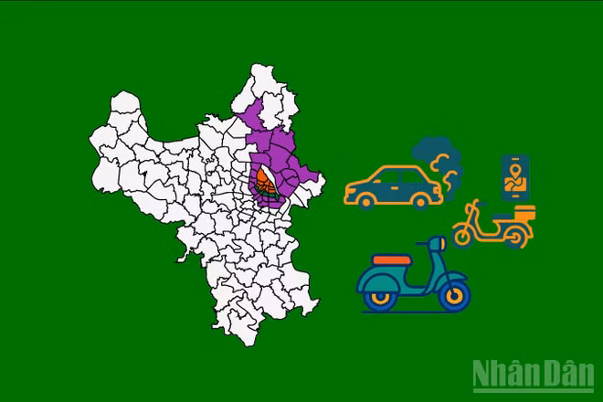 [Infographic] Chi tiết lộ trình, danh sách các phường, xã tại Hà Nội thực hiện thí điểm vùng phát thải thấp từ 1/7/2026