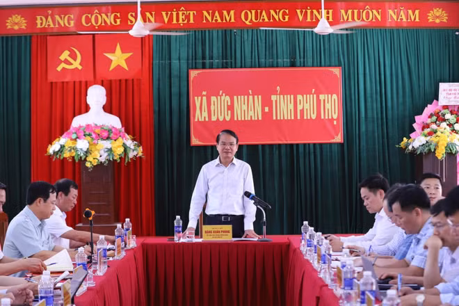 Bí thư Tỉnh ủy Phú Thọ Đặng Xuân Phong phát biểu tại buổi làm việc.