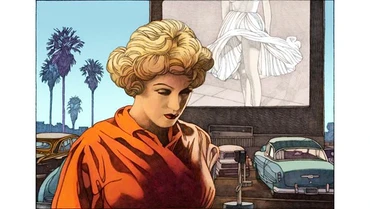 Tranh minh họa đi kèm bài phê bình cuốn tiểu thuyết "Blonde" của nữ nhà văn Mỹ Joyce Carol Oatest đăng trên báo Le Monde ngày 20-10-2000.