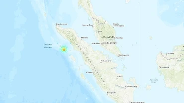 Bản đồ vị trí trận động đất (Ảnh: USGS)