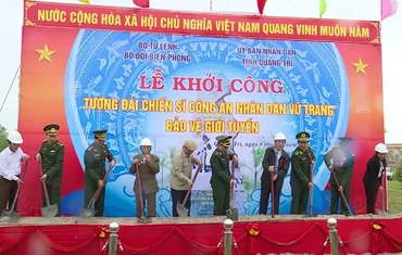 Khởi công xây dựng tượng đài chiến sĩ Công an nhân dân vũ trang bảo vệ giới tuyến.