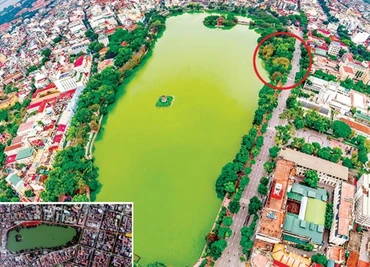 Vị trí dự kiến xây dựng ga ngầm C9 tuyến đường sắt đô thị số 2 TP Hà Nội, chỉ cách hồ Hoàn Kiếm khoảng 10 m.