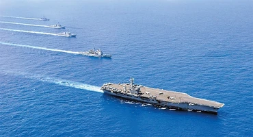 Nhóm tàu tiến công Carl Vinson của quân đội Mỹ. Ảnh U.S Navy