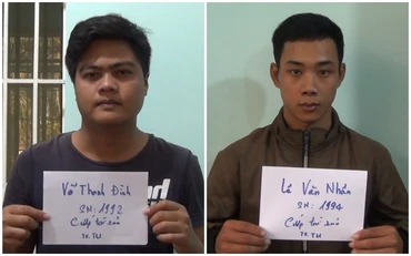 Hai đối tượng cướp tài sản của lái xe taxi.
