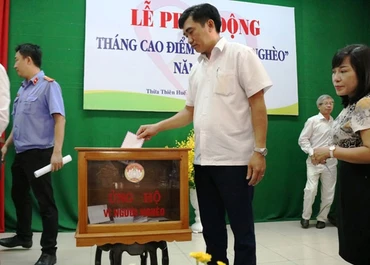 Tại lễ phát động, ủng hộ Quỹ “Ngày vì người nghèo” năm 2018.