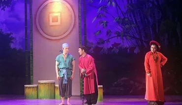 Một cảnh trong vở Cây tre thần.
