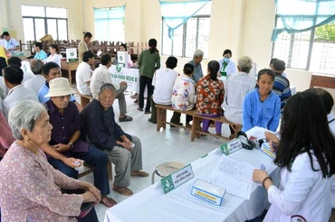 Khám bệnh, phát thuốc miễn phí cho người có công, gia đình chính sách có hoàn cảnh khó khăn ở Bến Tre.