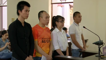 Các bị cáo tại phiên tòa 