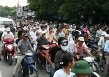 Giao thông Hà Nội vào giờ cao điểm.