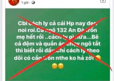 Thông tin sai sự thật về dịch Covid-19, chủ tài khoản facebook này đã bị xử phạt.