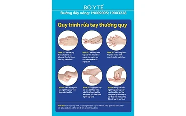 Bộ Y tế khuyến cáo mọi người thực hiện đúng Quy trình rửa tay thường quy để ngăn ngừa dịch bệnh viêm đường hô hấp cấp do nCoV.