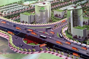 Phối cảnh cầu vượt Nguyễn Bỉnh Khiêm - Đình Vũ.
