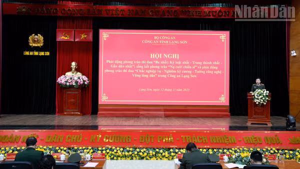 Hội nghị phát động các phong trào thi đua của Công an tỉnh Lạng Sơn.