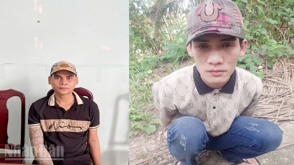 Nghi phạm Danh Tấn và Danh Quý. 