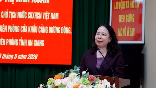 Phó Chủ tịch nước Võ Thị Ánh Xuân phát biểu.