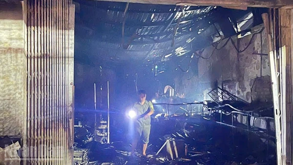 Hiện trường vụ cháy.