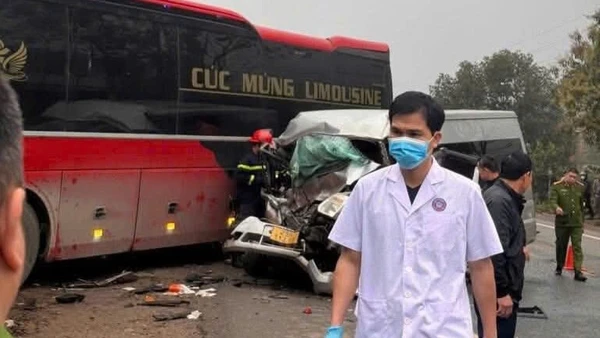 Hiện trường vụ tai nạn.