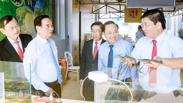 Đại tướng Lê Hồng Anh, nguyên Ủy viên Bộ Chính trị, nguyên Thường trực Ban Bí thư Trung ương Đảng, nguyên Bộ trưởng Công an về dự Đại hội đại biểu Đảng bộ xã Vĩnh Bình.