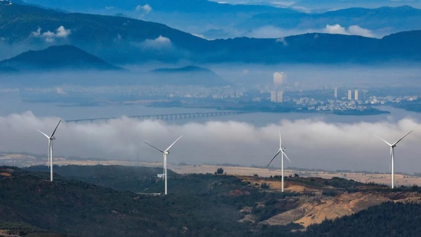 Dự án Nhà máy điện gió tại Gia Lai. (Ảnh: VÕ VIỆT)