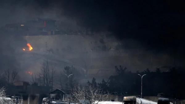 Cơ sở trữ dầu Shehran của Iran tại Tehran là mục tiêu tấn công của lực lượng phối hợp Mỹ-Israel, ngày 8/3/2026. (Nguồn: Anadolu Agency/TTXVN)