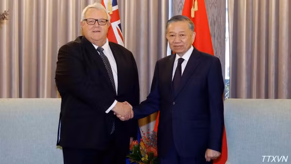 Tổng Bí thư, Chủ tịch nước Tô Lâm hội kiến Chủ tịch Quốc hội New Zealand Gerry Brownlee. (Ảnh: Thống Nhất/TTXVN)