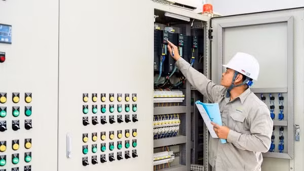 Cán bộ kỹ thuật của Công ty IMC, đơn vị chuyên quản lý vận hành các khu công nghiệp.