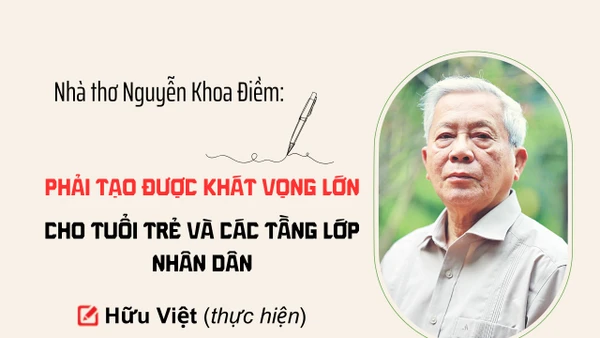 Nhà thơ Nguyễn Khoa Điềm: Phải tạo được khát vọng lớn cho tuổi trẻ và các tầng lớp nhân dân
