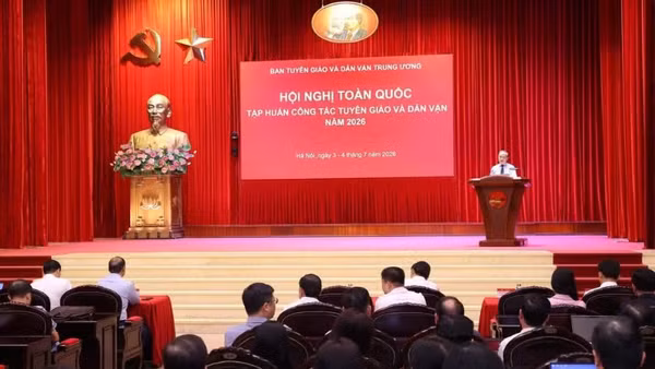 Hội nghị toàn quốc tập huấn công tác tuyên giáo và dân vận năm 2026.