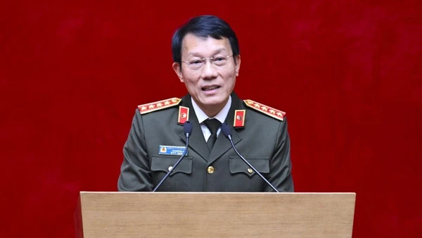 Bộ trưởng Lương Tam Quang phát biểu tại Hội nghị. (Ảnh: bocongan.gov.vn)