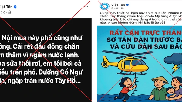 Ảnh trên trang facebook tổ chức khủng bố “Việt Tân” (Ảnh: congan.laichau.gov.vn)