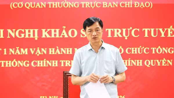 Đồng chí Nguyễn Duy Ngọc, Ủy viên Bộ Chính trị, Bí thư Trung ương Đảng, Trưởng ban Tổ chức Trung ương chủ trì hội nghị.