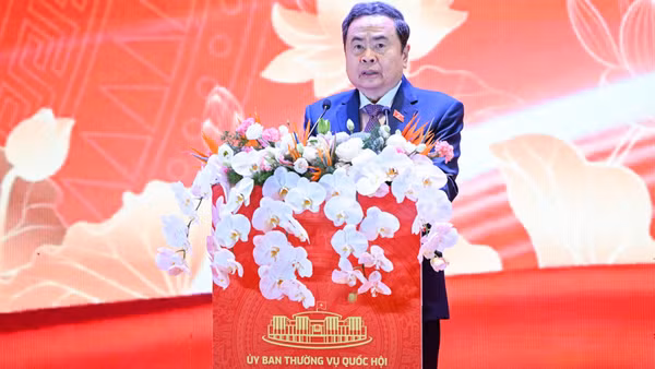 Chủ tịch Quốc hội Trần Thanh Mẫn phát biểu khai mạc hội nghị.