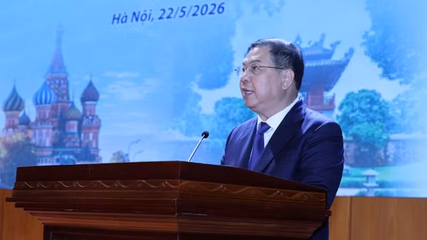 Phó Thủ tướng Thường trực Chính phủ Phạm Gia Túc phát biểu tại Hội nghị Hiệu trưởng các trường đại học Việt Nam-Liên bang Nga lần thứ ba. (Ảnh: VGP/Phương Nguyên)