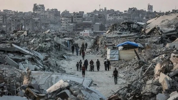 Cảnh đổ nát do xung đột tại Gaza. (Ảnh: IRNA/TTXVN)