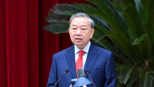 Tổng Bí thư Tô Lâm phát biểu khai mạc Hội nghị.