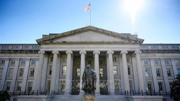 Trụ sở Bộ Tài chính Mỹ tại Washington, DC. (Ảnh minh họa: AFP/TTXVN)