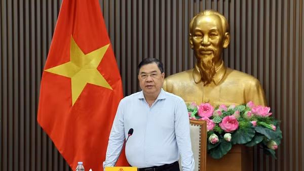 Ủy viên Bộ Chính trị, Phó Thủ tướng Thường trực Phạm Gia Túc chủ trì cuộc họp Ủy ban Hợp tác Việt Nam-Lào. (Ảnh: VGP/Phương Nguyên)