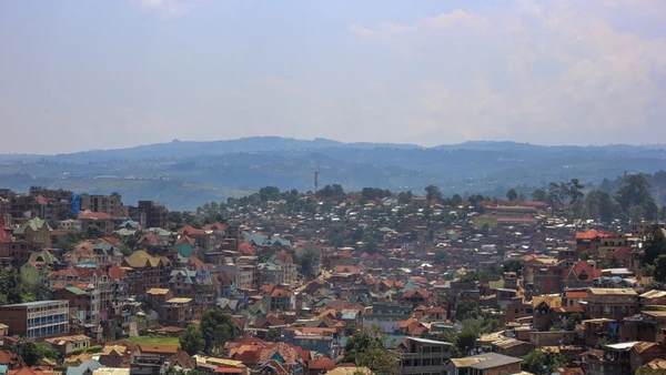 Quang cảnh thành phố Bukavu, tỉnh Nam Kivu, Cộng hòa dân chủ Congo. (Ảnh: THX/TTXVN)