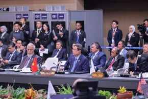 Thủ tướng Phạm Minh Chính dự Hội nghị Cấp cao ASEAN+3 lần thứ 28. (Ảnh: VGP/Nhật Bắc)