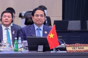 Thủ tướng Chính phủ Phạm Minh Chính tham dự Hội nghị Cấp cao Hiệp định Đối tác kinh tế toàn diện khu vực (RCEP) lần thứ 5. (Ảnh: VGP/Nhật Bắc)