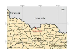Bản đồ tâm chấn động đất M= 3.4 tại xã Cần Yên, tỉnh Cao Bằng. (Nguồn: Trung tâm Báo tin động đất và Cảnh báo sóng thần, Viện Các khoa học trái đất)