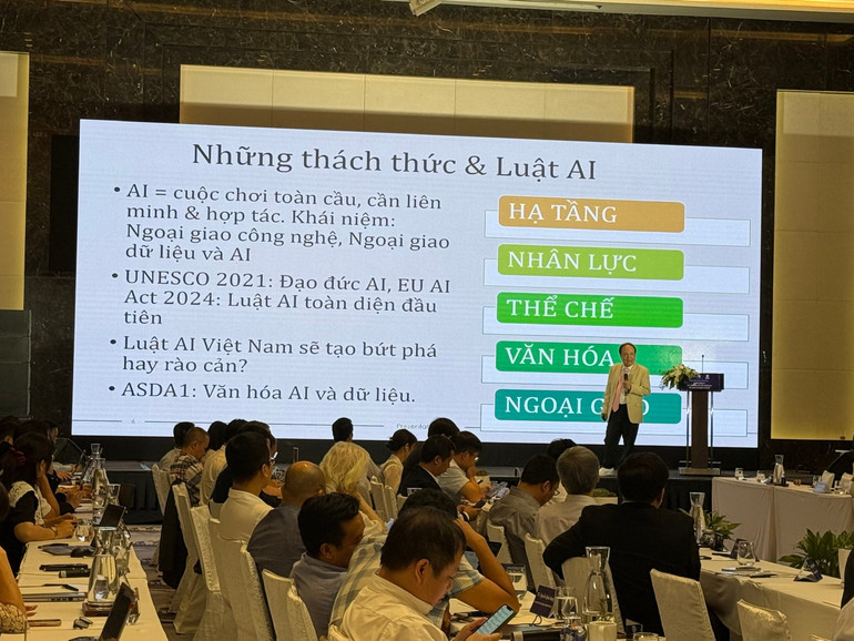 Phó Giáo sư, Tiến sĩ Nguyễn Ái Việt, Viện trưởng Viện IGNITE chia sẻ tại hội thảo. 2.jpg