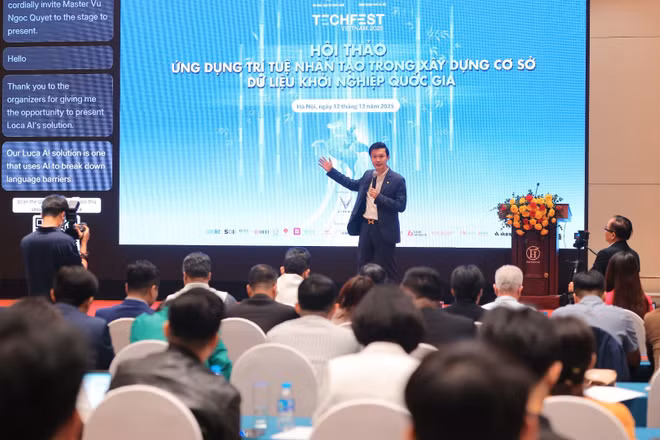 Hội thảo Ứng dụng trí tuệ nhân tạo trong xây dựng Cơ sở dữ liệu khởi nghiệp quốc gia.
