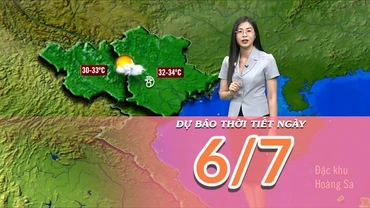 [Video] Dự báo thời tiết ngày 6/7/2025: Trời chuyển nắng trên các khu vực 