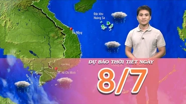[Video] Dự báo thời tiết ngày 8/7/2025: Nắng nóng cục bộ xuất hiện tại Trung Bộ 