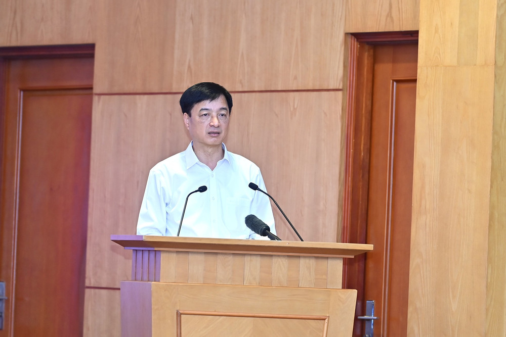 Đồng chí Nguyễn Duy Ngọc, Ủy viên Bộ Chính trị, Bí thư Trung ương Đảng, Chủ nhiệm Ủy ban Kiểm tra Trung ương, phát biểu tại hội nghị. (Ảnh: ĐĂNG KHOA) a11-bnd-1257.jpg