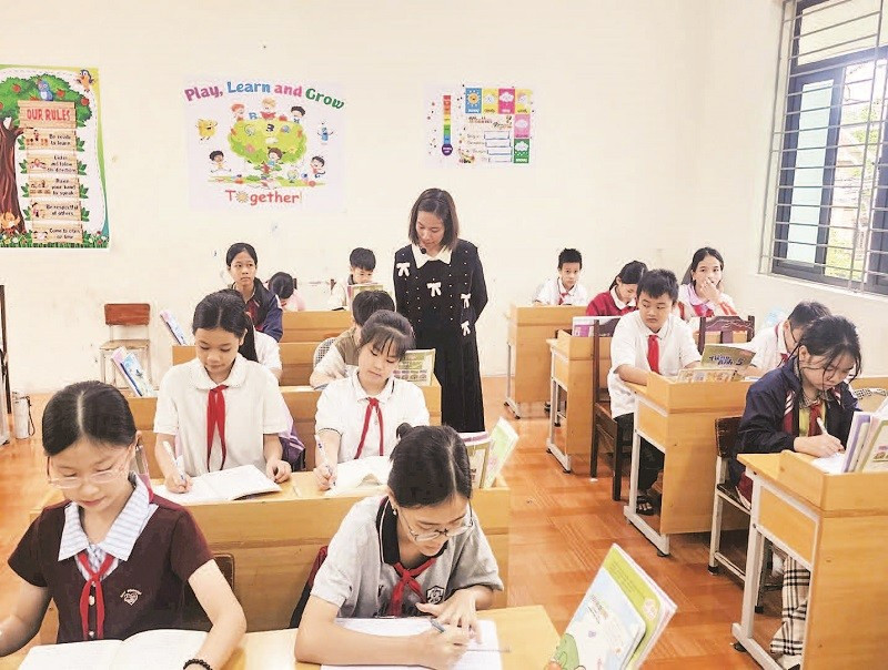 Phòng học ngoại ngữ của Trường tiểu học Thanh Lãng A, xã Xuân Lãng, tỉnh Phú Thọ.