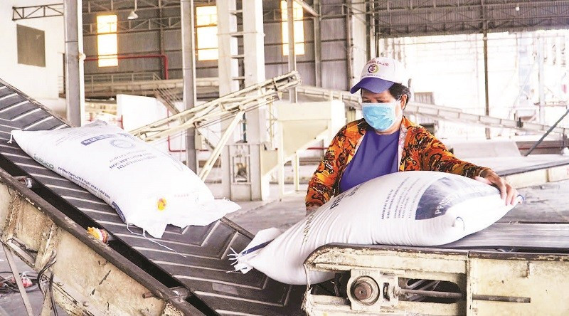 Dây chuyền sản xuất gạo của Công ty cổ phần Nông nghiệp Công nghệ cao Trung An.