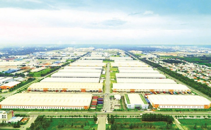 Các khu công nghiệp hiện hữu tại tỉnh Bình Dương sẽ được nâng cấp theo hướng khu công nghiệp xanh, sinh thái và thông minh. Trong ảnh: Một góc Khu công nghiệp Việt Nam - Singapore 2 tại tỉnh Bình Dương.
