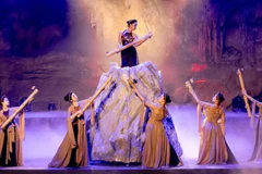 Một tiết mục trong chương trình thực cảnh “Đi tìm dấu ngọc” tại Quảng Ninh. (Ảnh Ban Tổ chức)